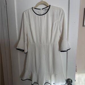 DO+BE White Dress with Black Accents